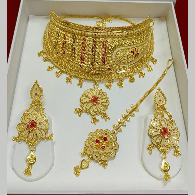 Pari Art Jewellery Forming Gold Necklace Set