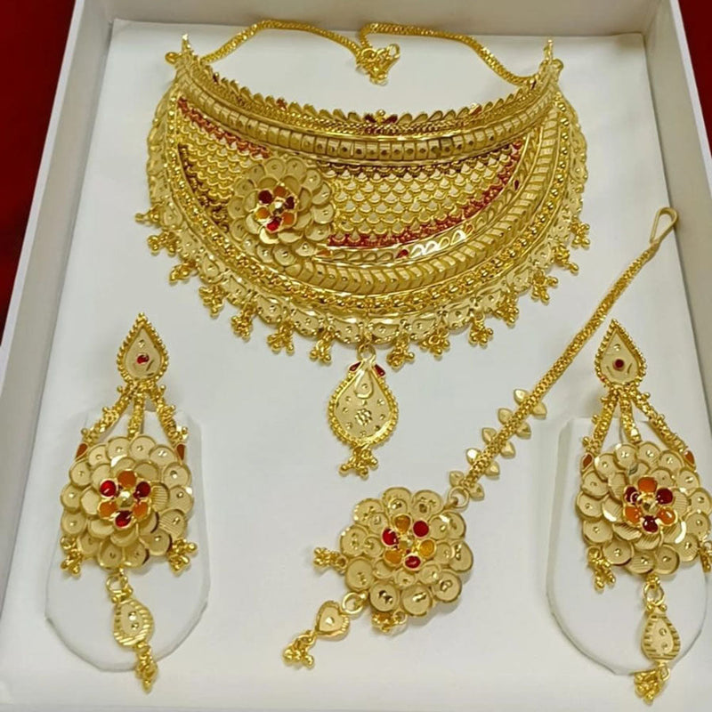 Pari Art Jewellery Forming Gold Necklace Set