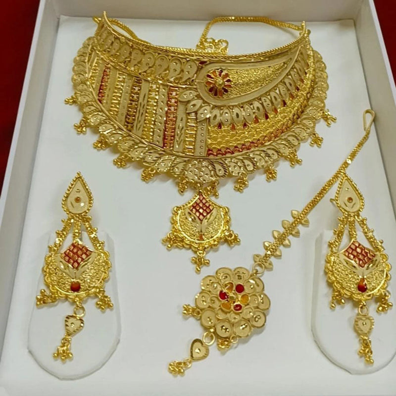 Pari Art Jewellery Forming Gold Necklace Set