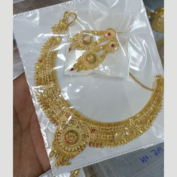 Pari Art Jewellery Forming Gold Necklace Set