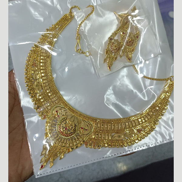 Pari Art Jewellery Forming Gold Necklace Set