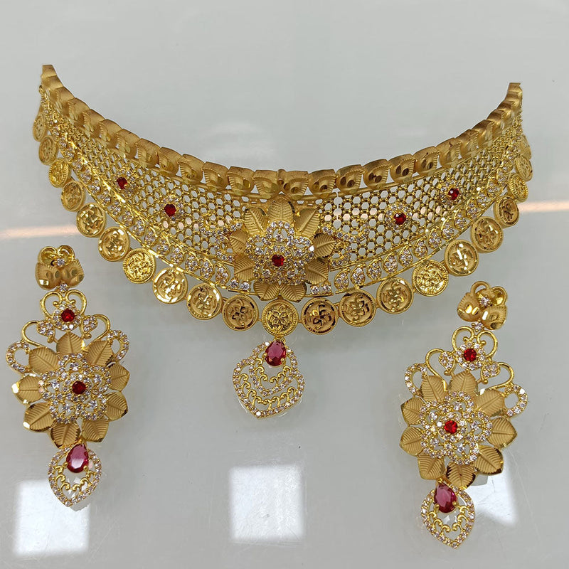 Pari Art Jewellery Forming Gold Necklace Set