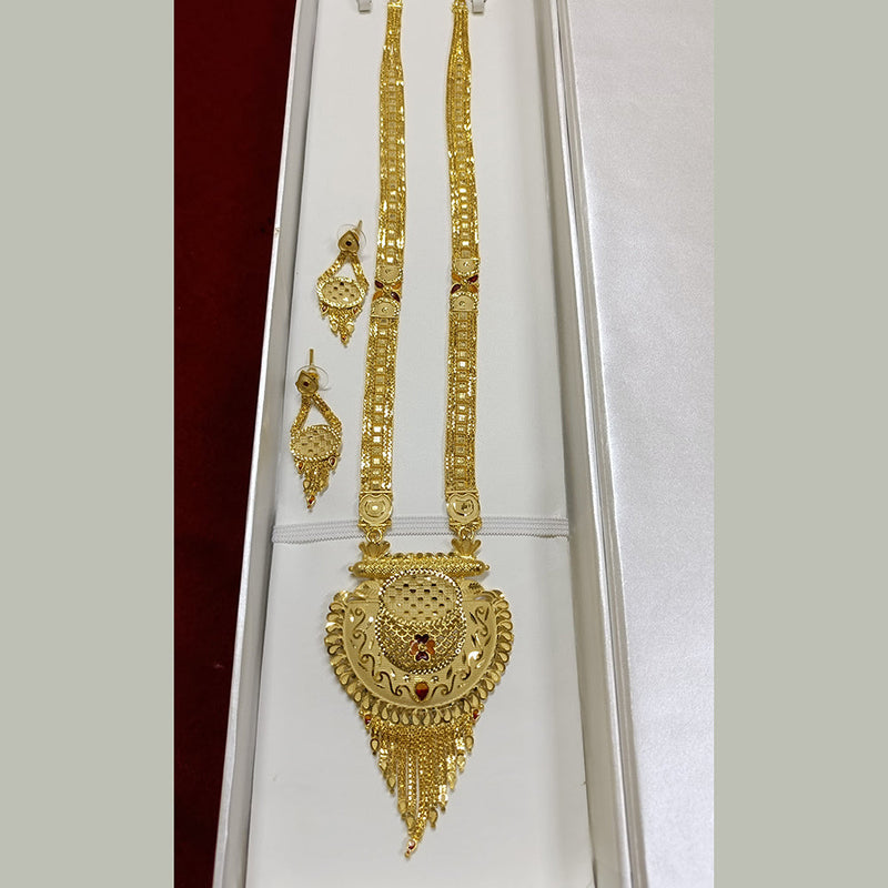 Pari Art Jewellery Forming Gold Plated Long Necklace Set