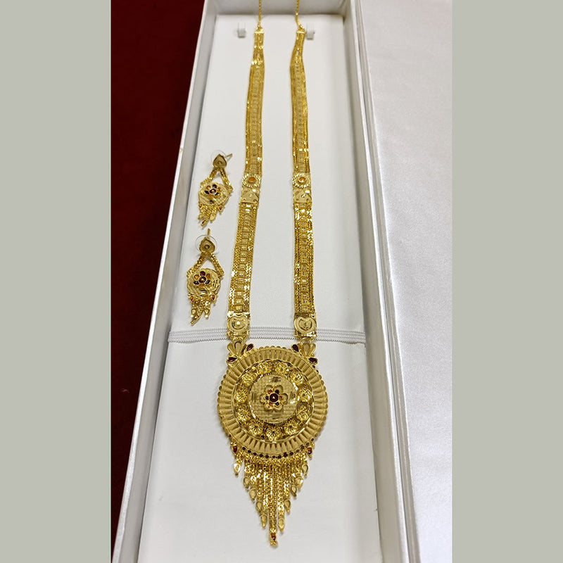 Pari Art Jewellery Forming Gold Plated Long Necklace Set