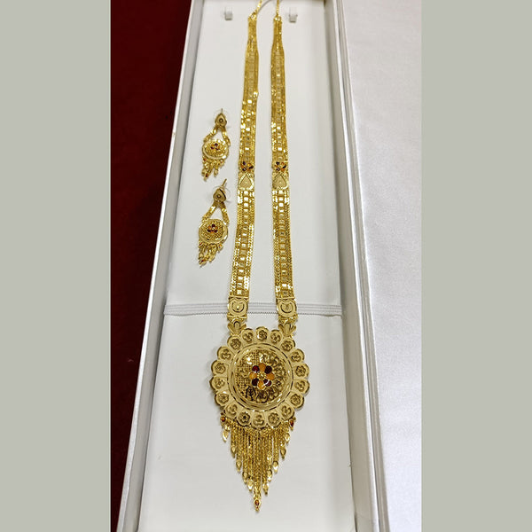 Pari Art Jewellery Forming Gold Plated Long Necklace Set