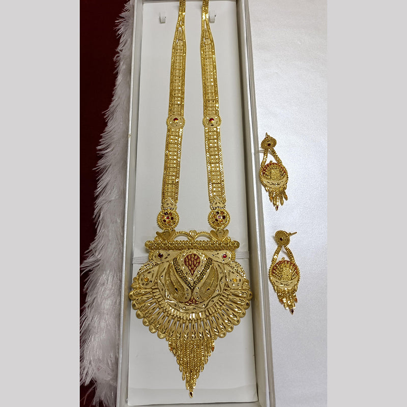 Pari Art Jewellery Forming Gold Plated Long Necklace Set