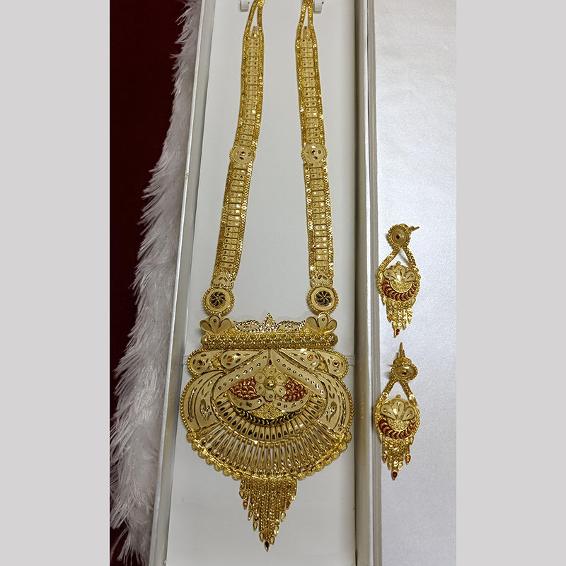 Pari Art Jewellery Forming Gold Plated Long Necklace Set