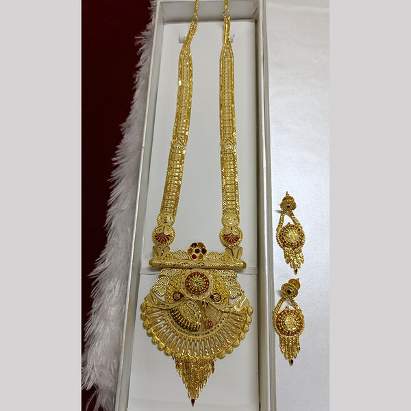 Pari Art Jewellery Forming Gold Plated Long Necklace Set