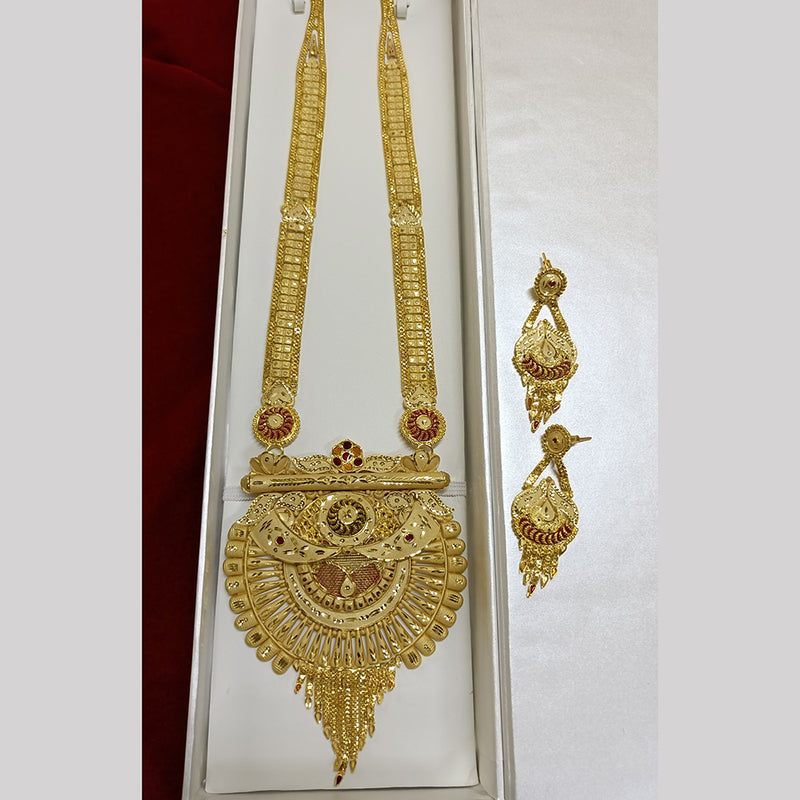 Pari Art Jewellery Forming Gold Plated Long Necklace Set