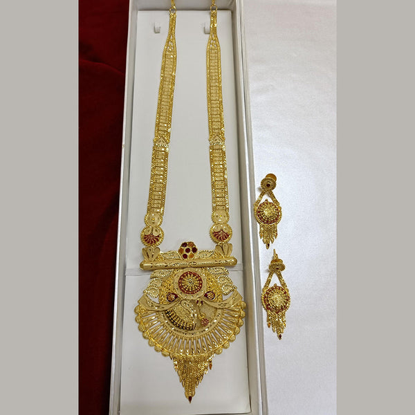 Pari Art Jewellery Forming Gold Plated Long Necklace Set