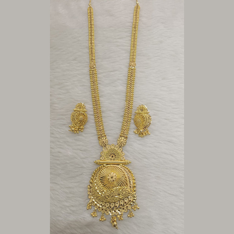 Pari Art Jewellery Forming Gold Plated Long Necklace Set