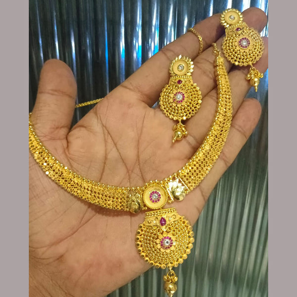 Pari Art Jewellery Forming Gold Plated Necklace Set