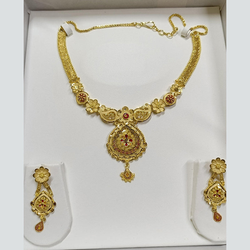 Pari Art Jewellery Forming Gold Plated Necklace Set