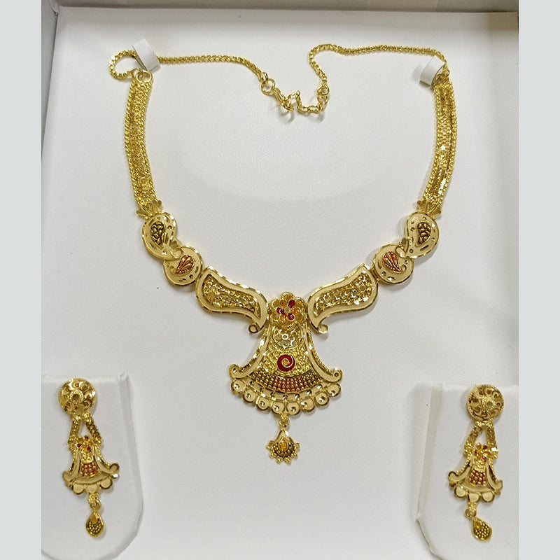 Pari Art Jewellery Forming Gold Plated Necklace Set