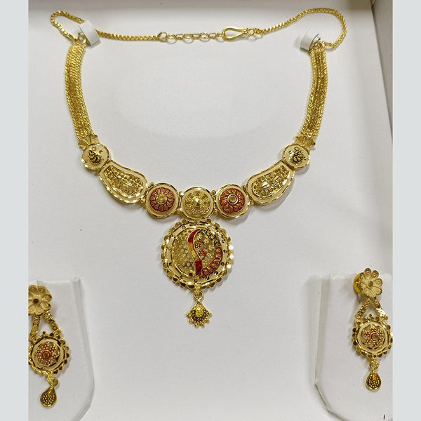 Pari Art Jewellery Forming Gold Plated Necklace Set