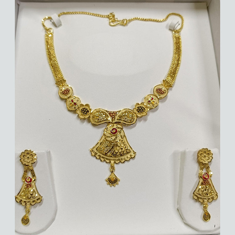 Pari Art Jewellery Forming Gold Plated Necklace Set