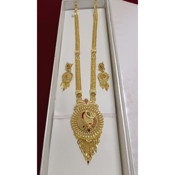 Pari Art Jewellery Forming Gold Plated Long Necklace Set