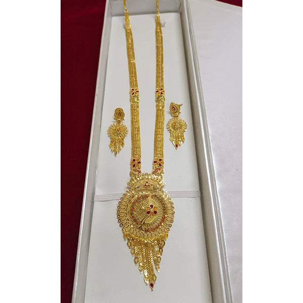 Pari Art Jewellery Forming Gold Plated Long Necklace Set