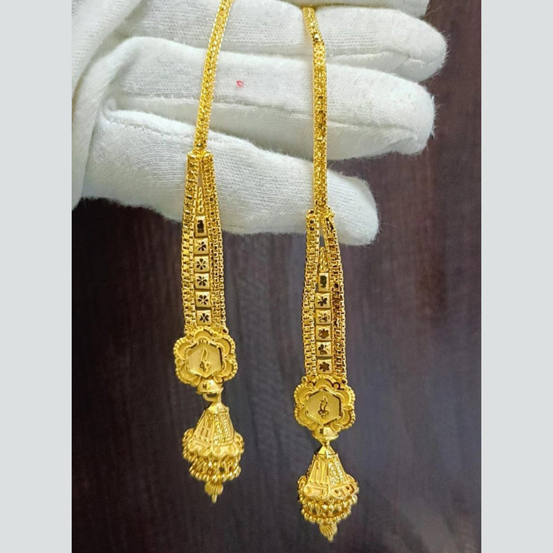 Pari Art Jewellery Gold Forming Gold Plated Jhumki Earrings