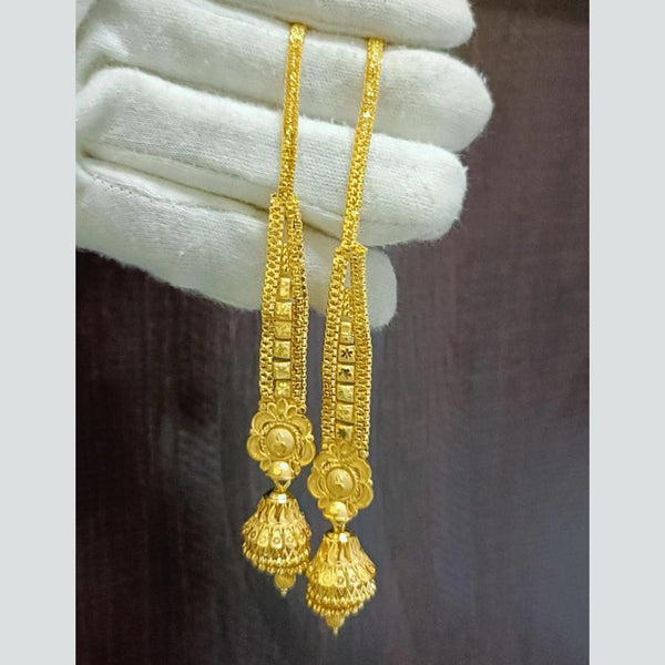 Pari Art Jewellery Gold Forming Gold Plated Jhumki Earrings