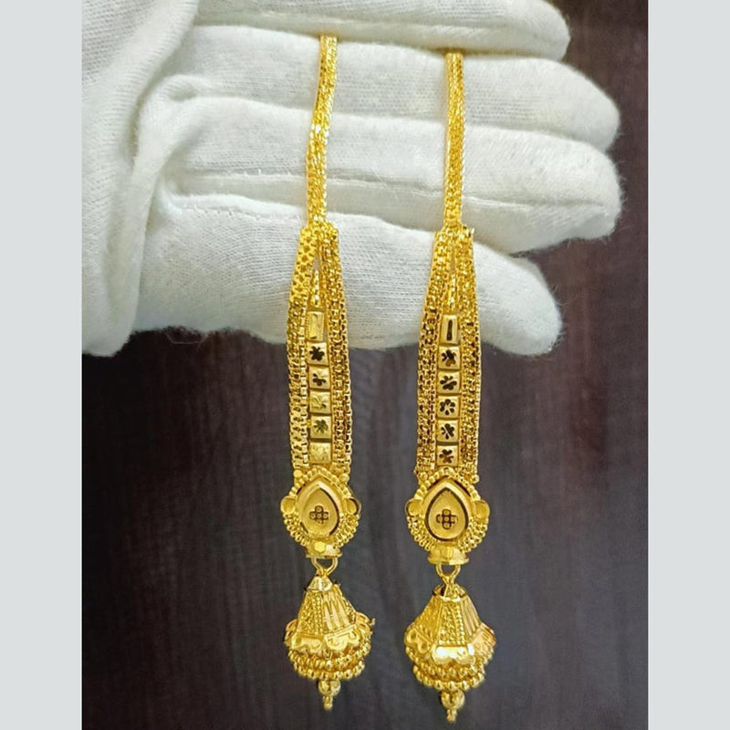 Pari Art Jewellery Gold Forming Gold Plated Jhumki Earrings