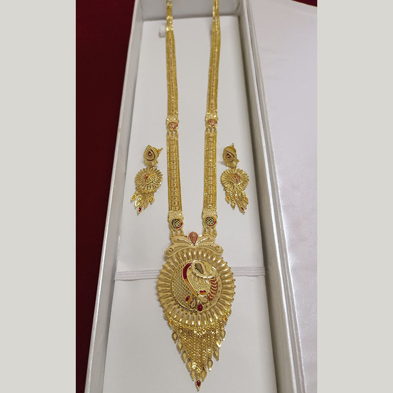 Pari Art Jewellery Forming Gold Plated Long Necklace Set