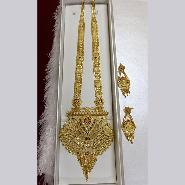 Pari Art Jewellery Forming Gold Plated Long Necklace Set