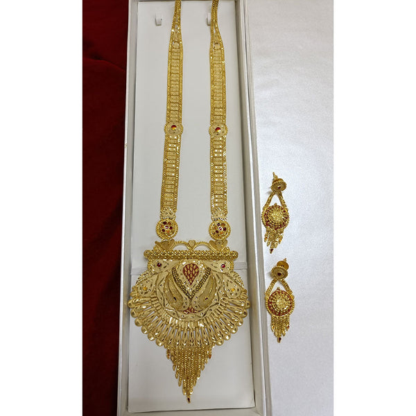 Pari Art Jewellery Forming Gold Plated Long Necklace Set