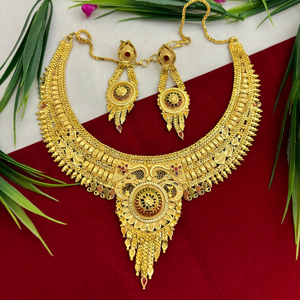 Pari Art Jewellery Forming Gold Plated Necklace Set