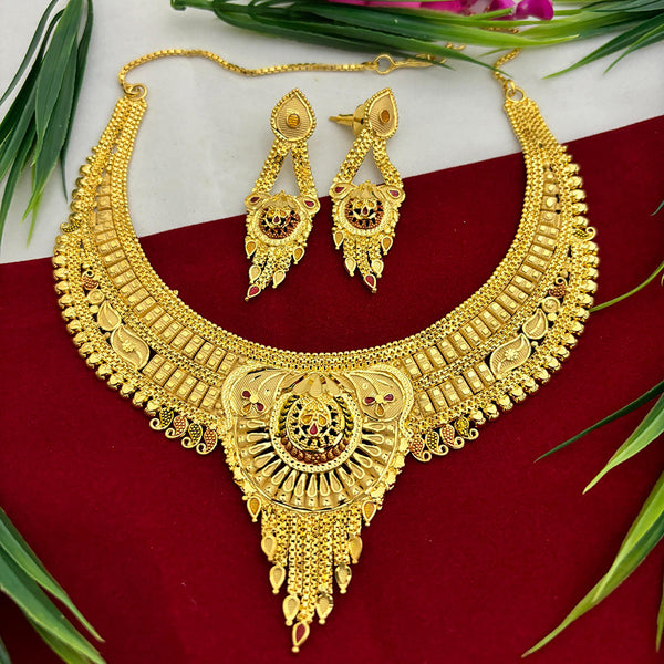 Pari Art Jewellery Forming Gold Plated Necklace Set