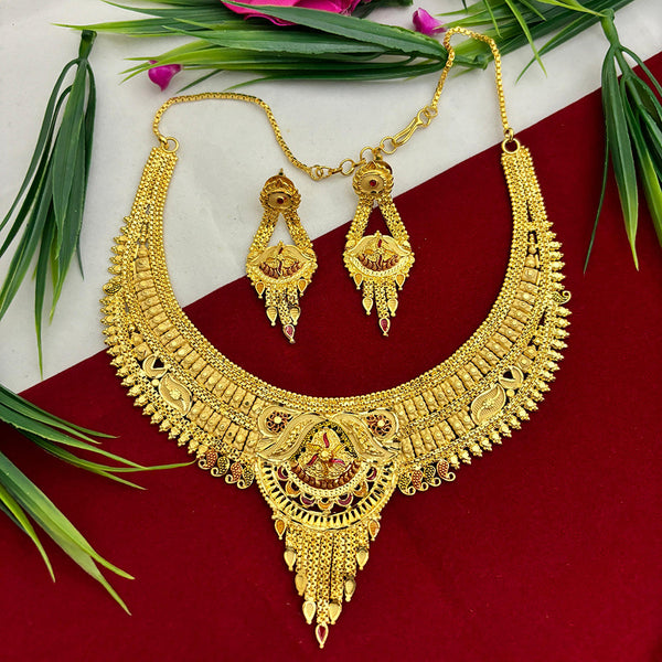 Pari Art Jewellery Forming Gold Plated Necklace Set