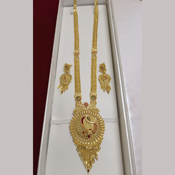 Pari Art Jewellery Forming Gold Plated Long Necklace Set