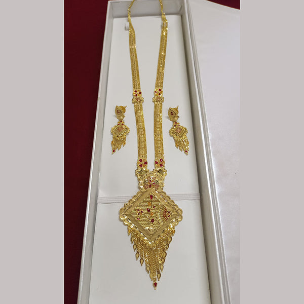 Pari Art Jewellery Forming Gold Plated Long Necklace Set