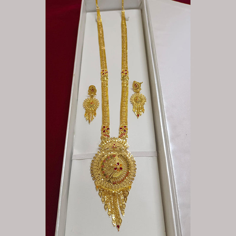 Pari Art Jewellery Forming Gold Plated Long Necklace Set