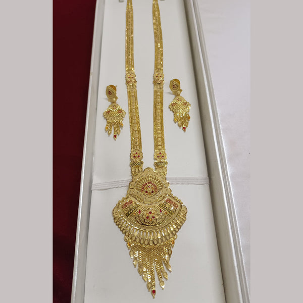 Pari Art Jewellery Forming Gold Plated Long Necklace Set