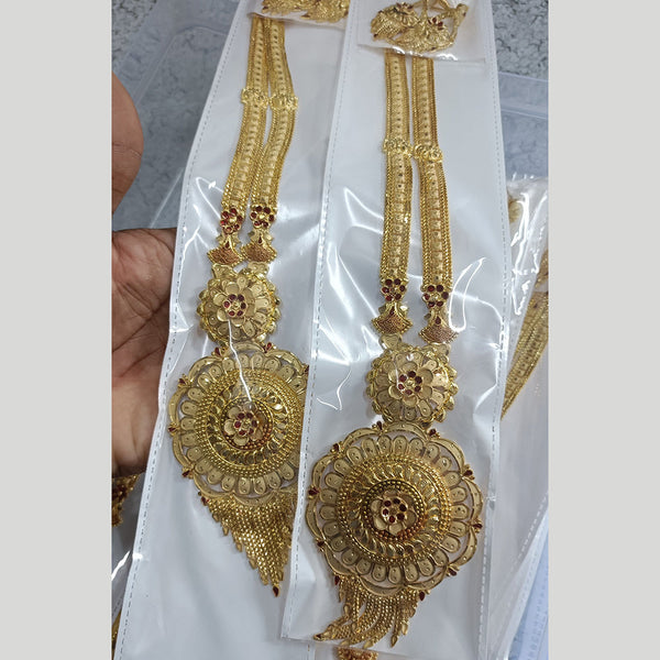 Pari Art Jewellery Forming Gold Plated Long Necklace Set (1 Piece Only)