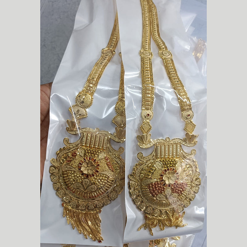 Pari Art Jewellery Forming Gold Plated Long Necklace Set (1 Piece Only)