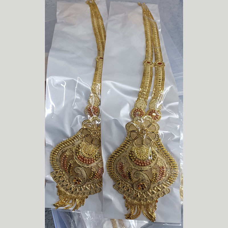 Pari Art Jewellery Forming Gold Plated Long Necklace Set (1 Piece Only)