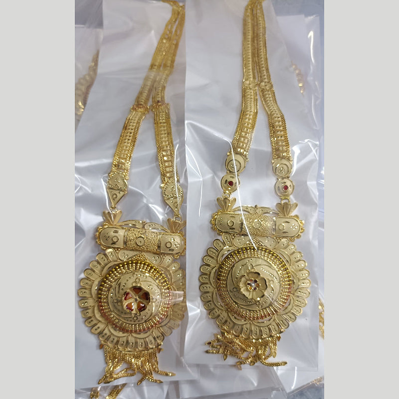 Pari Art Jewellery Forming Gold Plated Long Necklace Set (1 Piece Only)