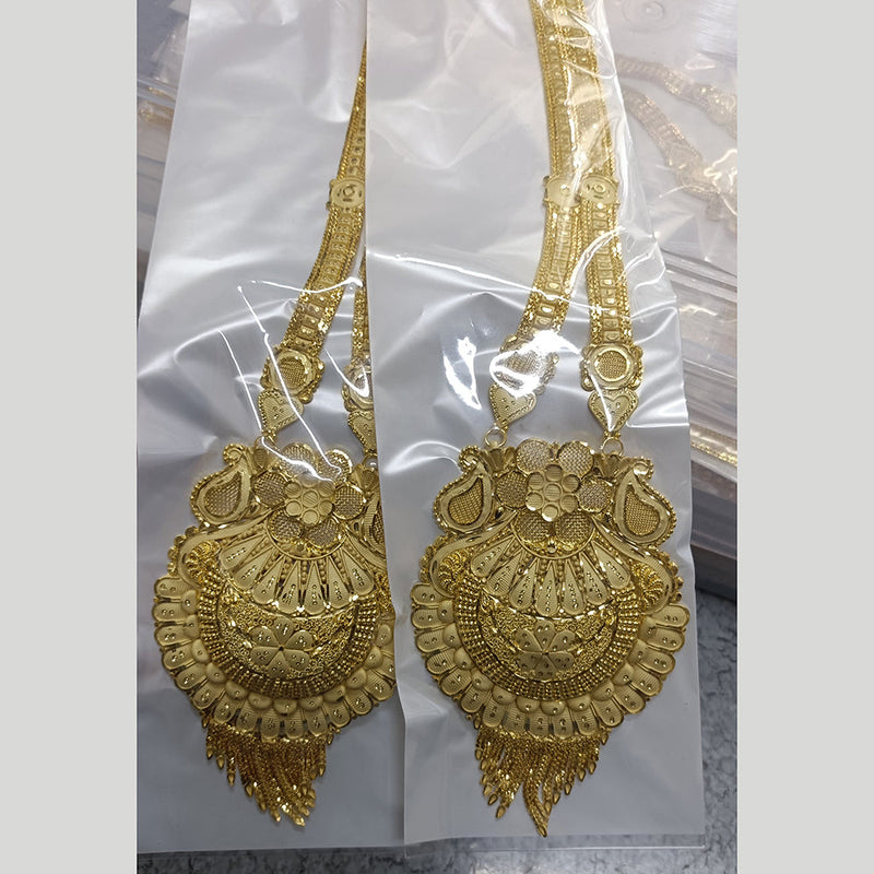 Pari Art Jewellery Forming Gold Plated Long Necklace Set (1 Piece Only)