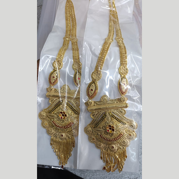 Pari Art Jewellery Forming Gold Plated Long Necklace Set (1 Piece Only)