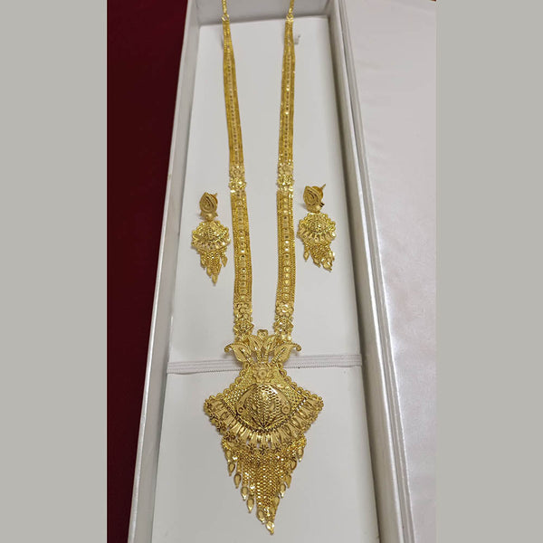 Pari Art Jewellery Forming Gold Plated Long Necklace Set