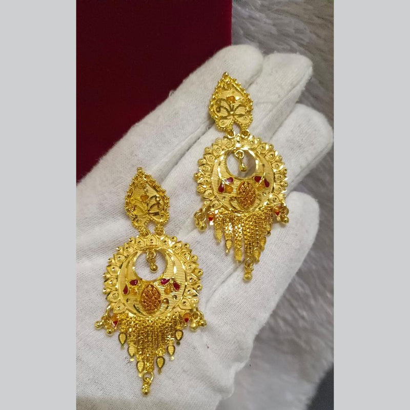 Pari Art Jewellery Gold Forming Dangler Earrings