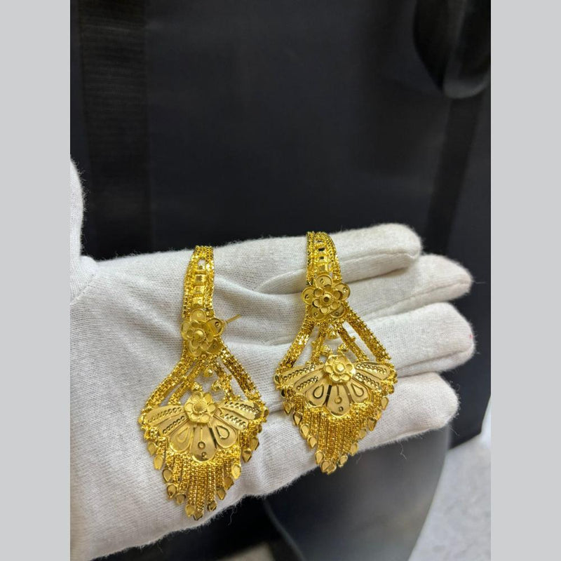 Pari Art Jewellery Gold Forming Dangler Earrings