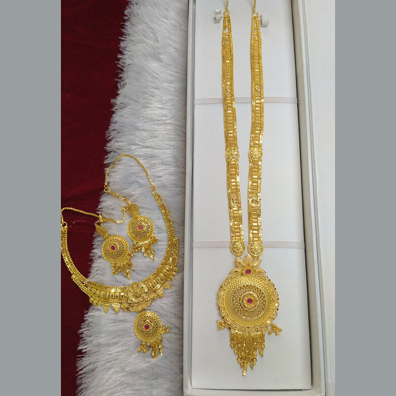 Pari Art Jewellery Forming Long And Short Necklace Set