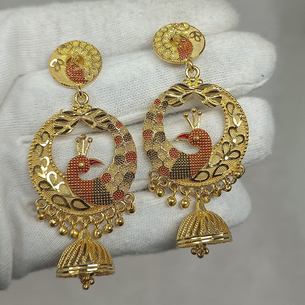 Pari Art Jewellery Gold Forming Jhumki Earrings