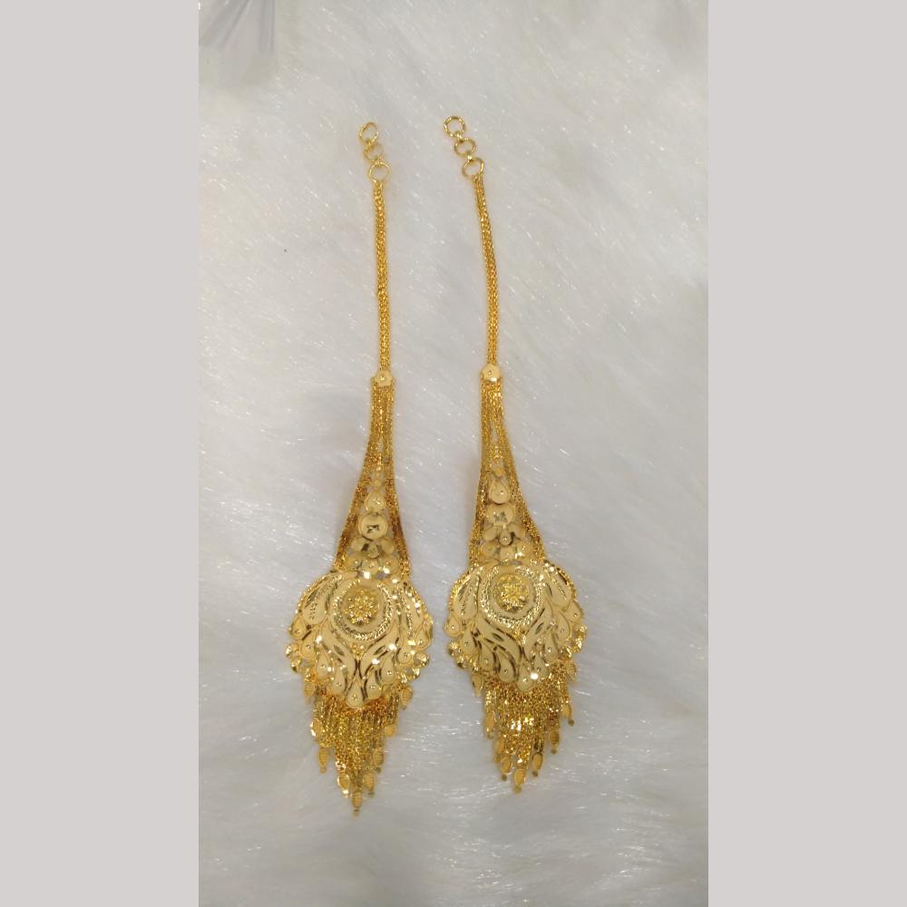 Pari Art Jewellery Forming Gold Kanchain Dangler Earrings