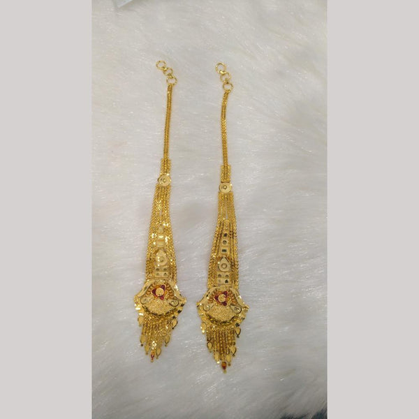 Pari Art Jewellery Forming Gold Kanchain Dangler Earrings