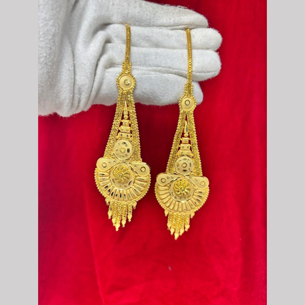 Pari Art Jewellery Forming Gold Kanchain Dangler Earrings