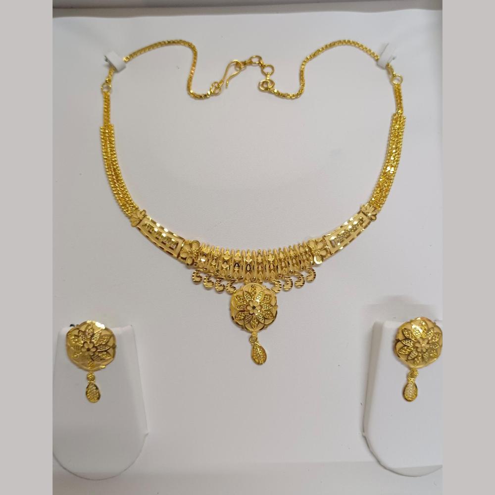 Pari Art Jewellery Forming Gold Necklace Set
